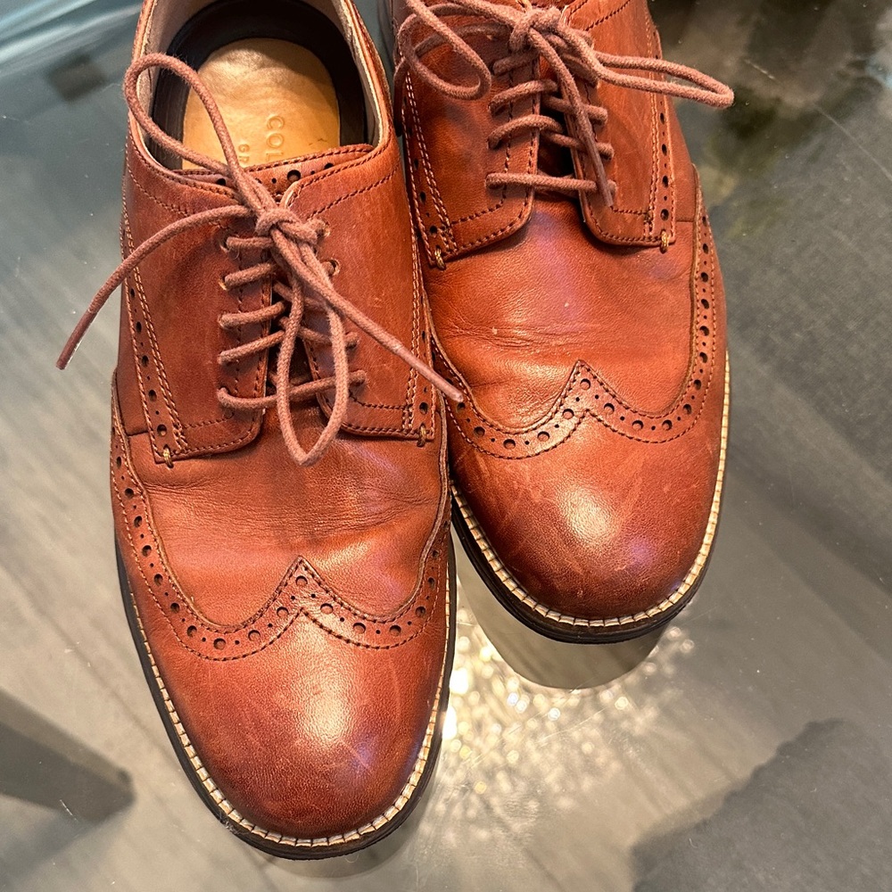 Cole Haan Classic Tan Brown Leather Oxfords 8.5 M